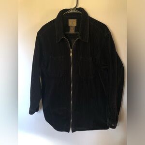 Black Corduroy Zip Up